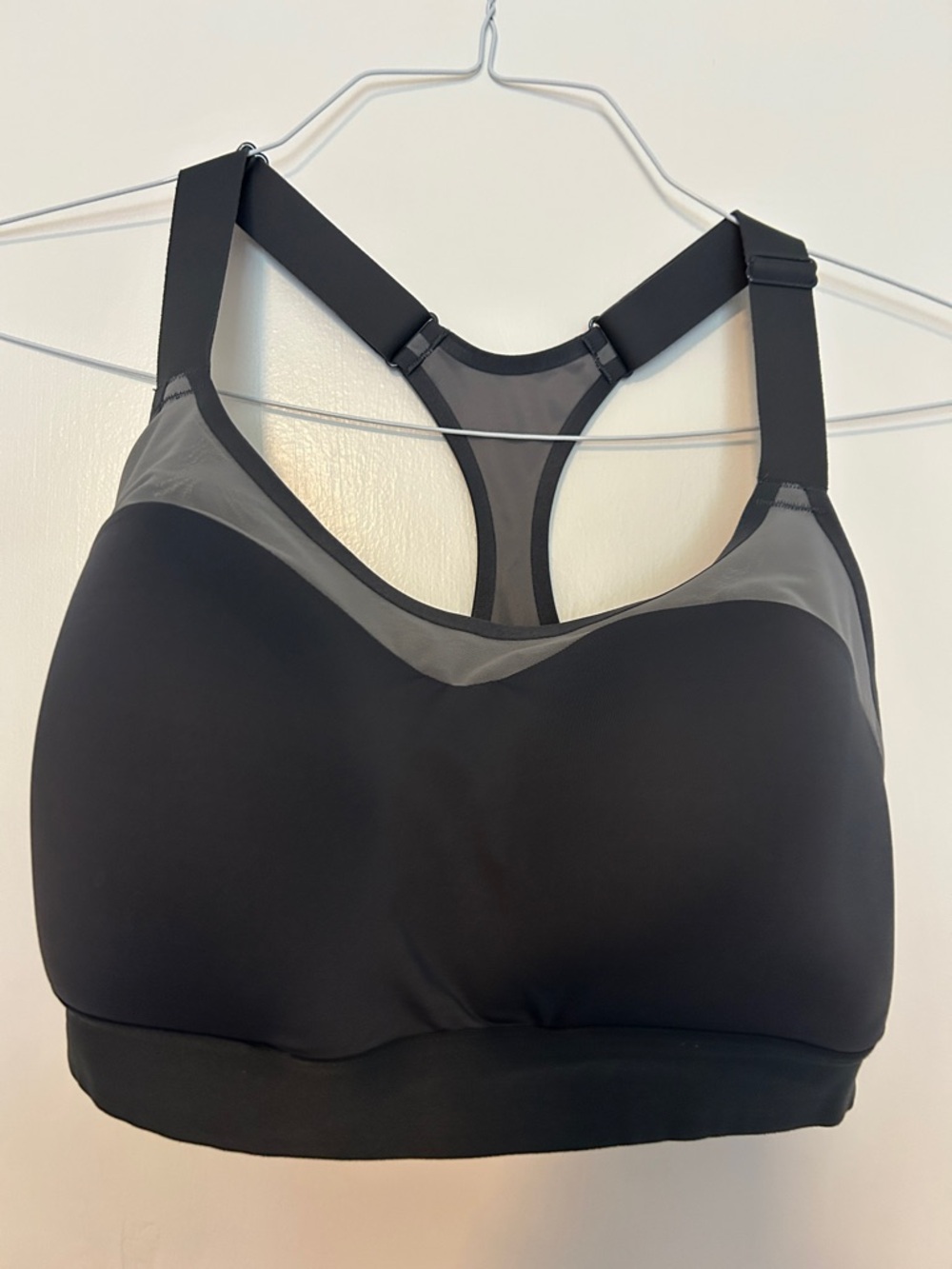 Brooks Black and Gray Racerback Sports Bra